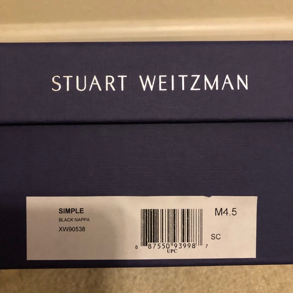 Stuart Weitzman Simple Black Suede Sandals - Picture 7 of 7